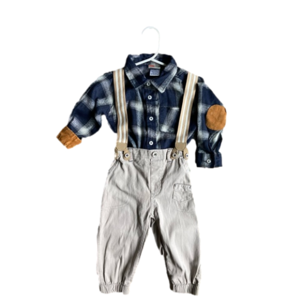 Boys 18Months 2 Piece Suspender Outfit